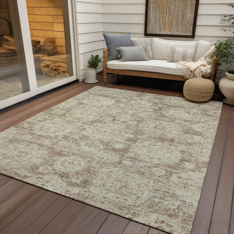 Machine Washable Indoor/ Outdoor Chantille Persian Vintage Rug