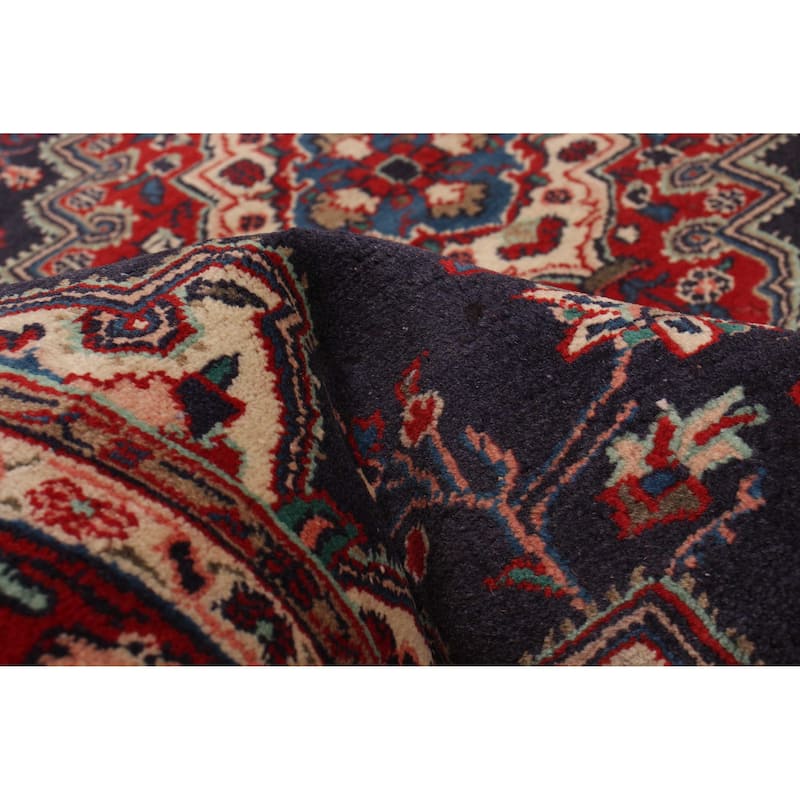 ECARPETGALLERY Hand-knotted Kayseri Vintage Navy Wool Rug - 4'7 x 6'3