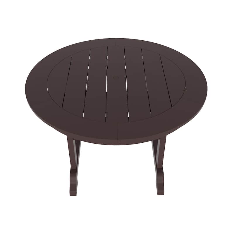 Polytrends Laguna Hdpe All Weather Outdoor Patio 47" Round Dining Table