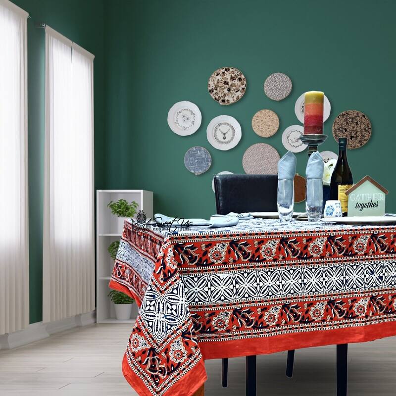 Cotton Floral Tablecloth for Rectangle Tables