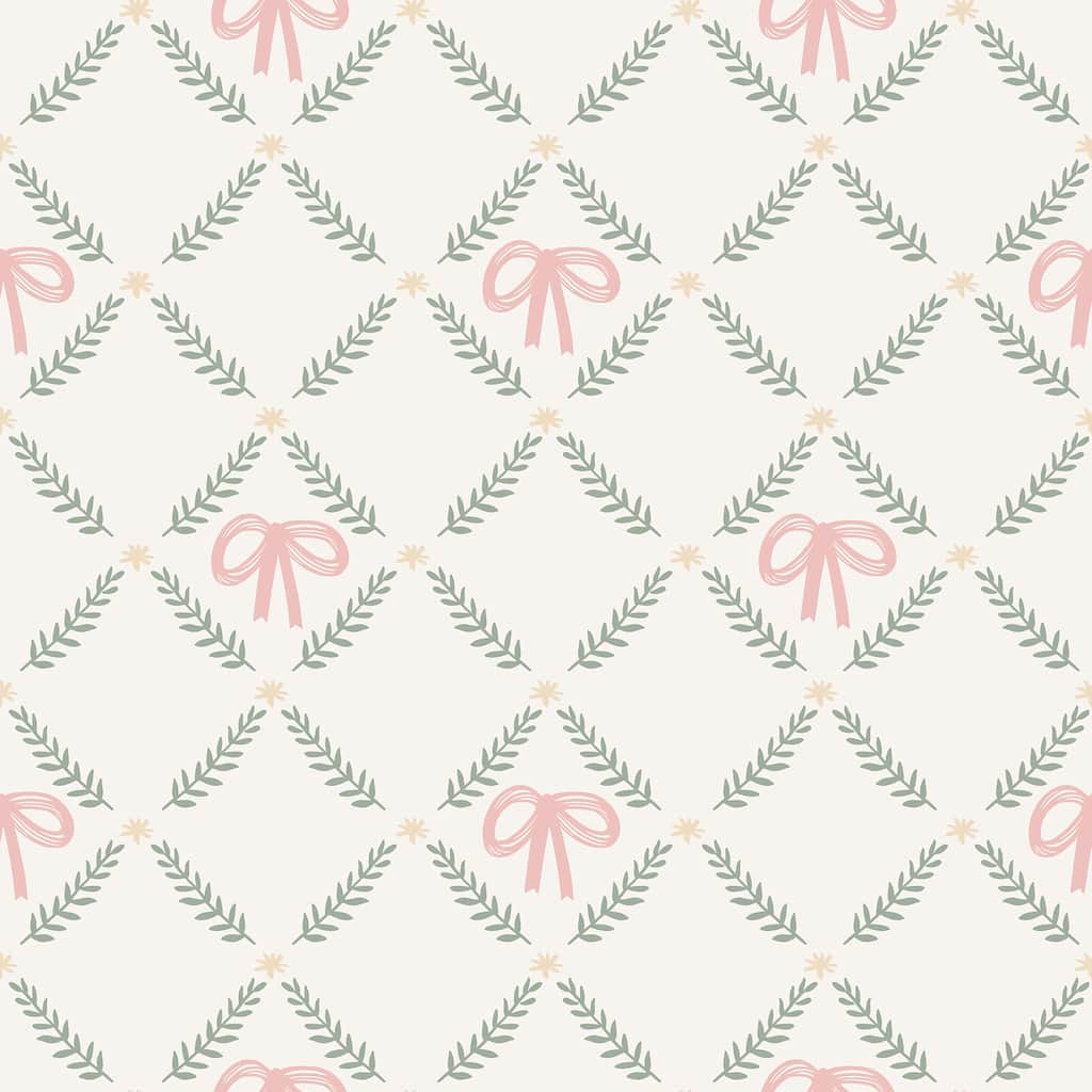 Veer Decor Heirloom Bow Trellis Peel and Stick Wallpaper