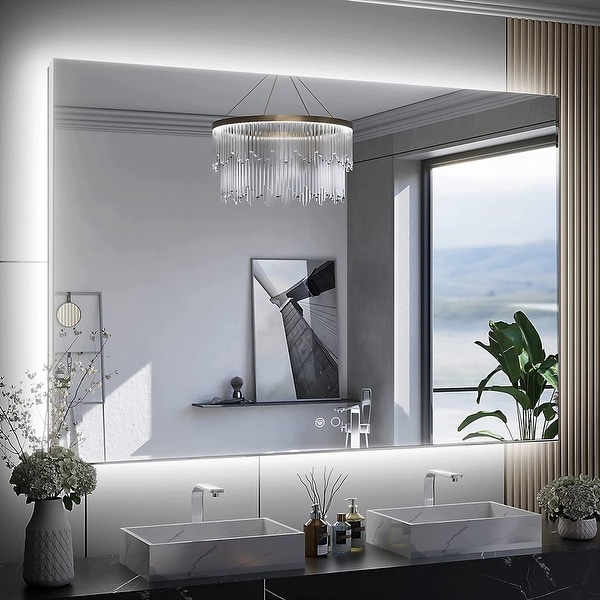 Keonjinn LED Backlit Bathroom Vanity Mirror Anti Fog Dimmable Lighted CRI90 High Definition Horizontally Vertically On Sale Bed Bath Beyond 33457316