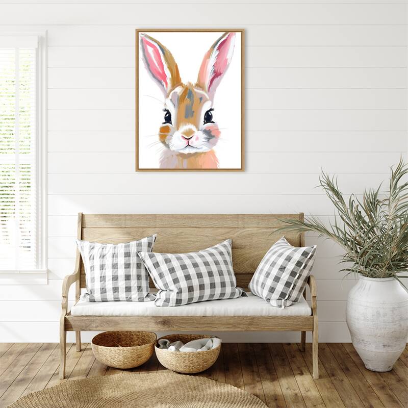 Bunny by Ohkimiko Framed Canvas Wall Art
