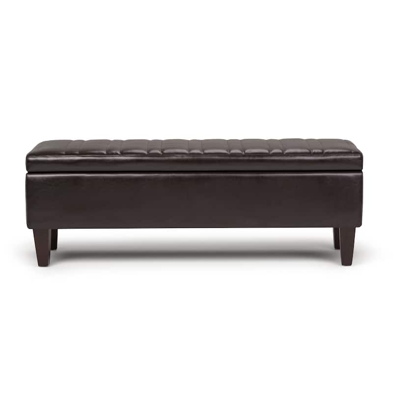 WYNDENHALL Garret 48 inch Wide Contemporary Rectangle Storage Ottoman