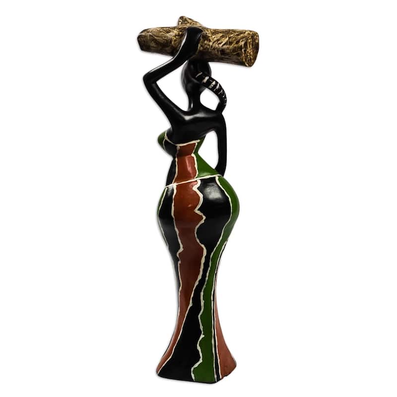 Novica Handmade Ohemaa Ii Wood Sculpture