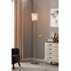 preview thumbnail 1 of 2, Fifth Avenue Crystal LED Torchiere Floor Lamp, Chrom/Rose Copper Shade - 71.00