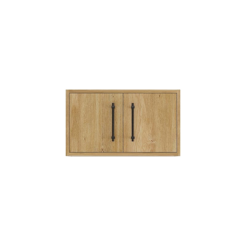 Victoria 24 Inches Floating Top Cabinet with Smart Motion Sensor Light - 23.9 - Oak Finish - Oak