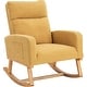 preview thumbnail 70 of 171, HOMYKA 28" Wide Rocking Chair for Nursery with Solid Wood Leg