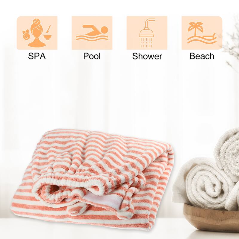 Bath Wrap Towel for Women Adjustable Bath Wrap for Shower Coral Fleece