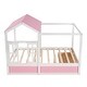 preview thumbnail 3 of 7, Full Size House Bed Modern Wood Canopy Bed with Roof, Window and Large Drawer