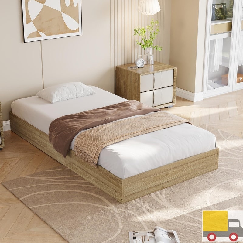 Modern Solid Wood Platform Bed Frame