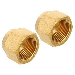 Brass Compression Cap Fitting, External Stop Valve Cap 45 Degree Flare ...