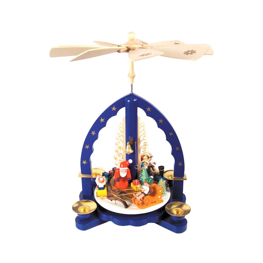 10.75" Richard Glaesser Children Toys Christmas Pyramid Candle Holder