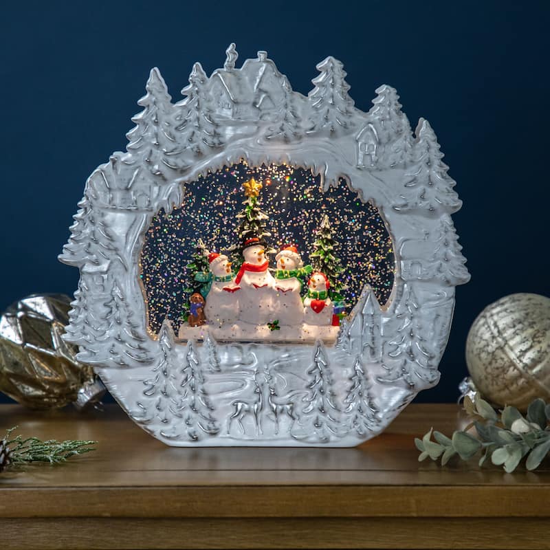 LED Lighted Caroling Snowmen Christmas Snow Globe - 9.5"