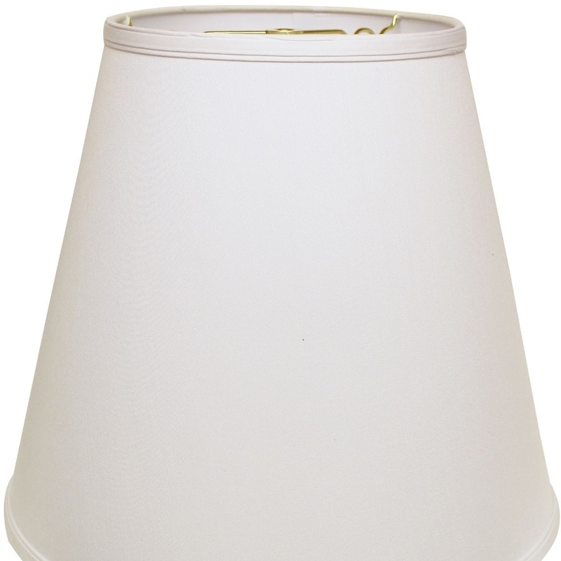 18" White Deep Empire No Slub Lampshade - 18" L x 18" W x 15" H
