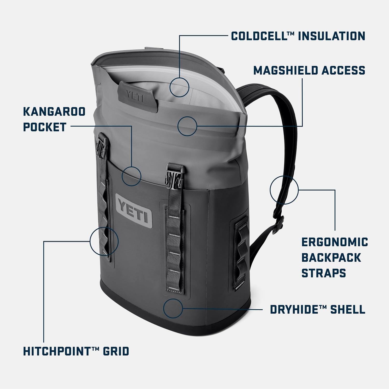 Hopper M Series Backpack Soft Sided Coolers with MagShield Access