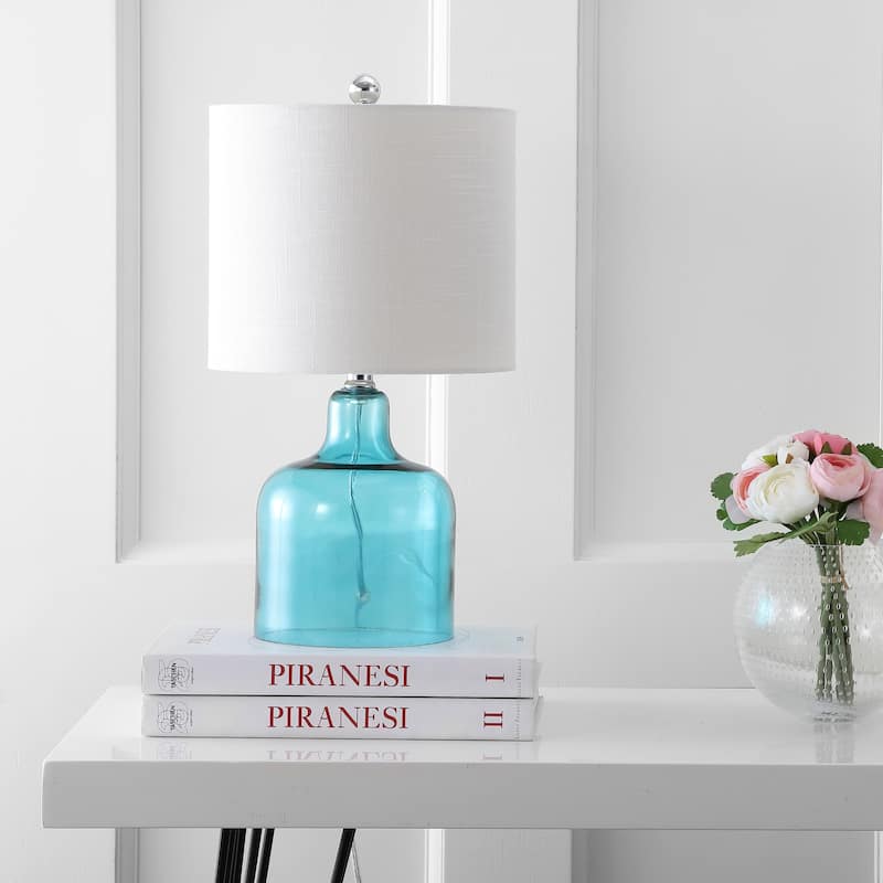 Owen 19" Glass Bell LED Table Lamp, Gold by JONATHAN Y