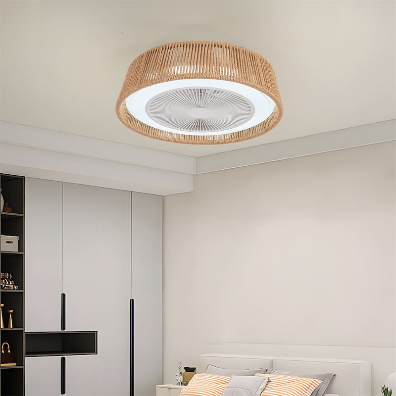 21inches Modern Rustic Quiet 6-Speed Reversible Ceiling Fan Light