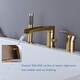preview thumbnail 8 of 18, Deck Mounted Roman Tub Faucet with Hand Shower