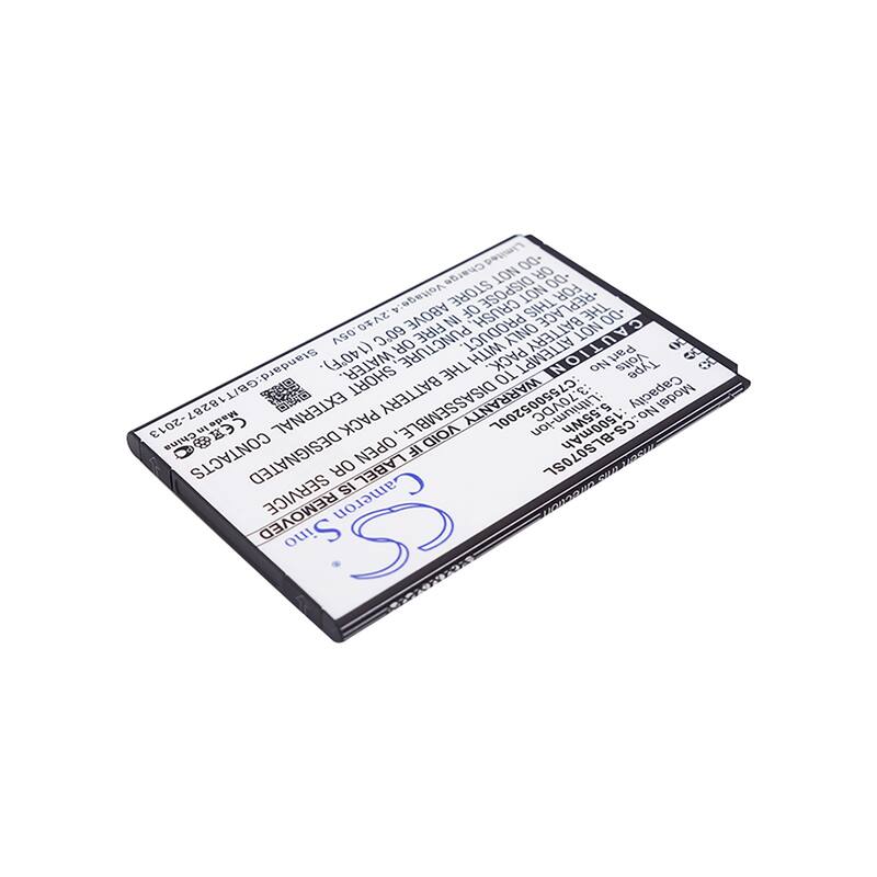 Battery for BLU S070Q Studio Selfie C755005200L Mobile SmartPhone CS-BLS070SL - Black