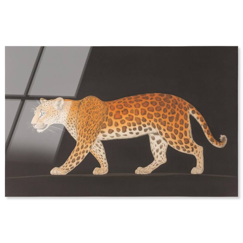 Golden Leopard Acrylic by Art Remedy, Ready to Hang - 24" x 16"