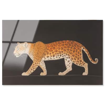 Golden Leopard Acrylic by Art Remedy, Ready to Hang