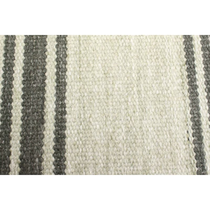 ECARPETGALLERY Flat-Weave Ankara FW Light Green Wool Kilim - 5'2 x 7'8