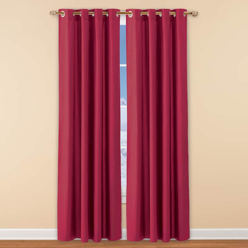 Glasgow Solid Color Grommet Top Curtain Panel