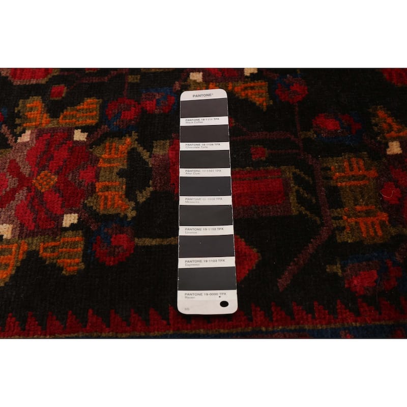 ECARPETGALLERY Hand-knotted Melis Vintage Black, Red Wool Rug - 6'8 x 9'7