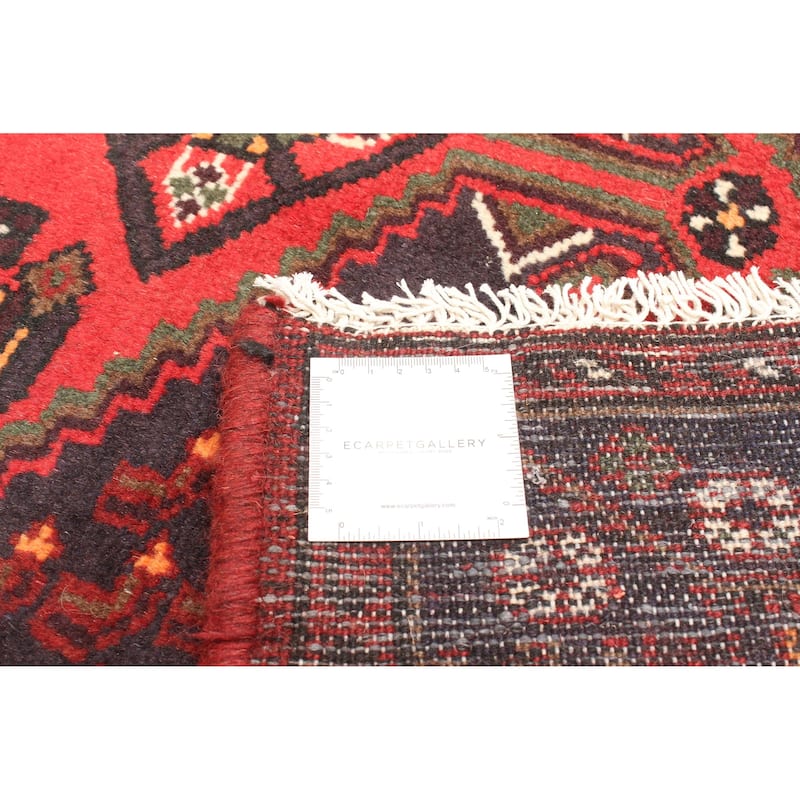 ECARPETGALLERY Hand-knotted Andelz Red Wool Rug - 4'1 x 6'8