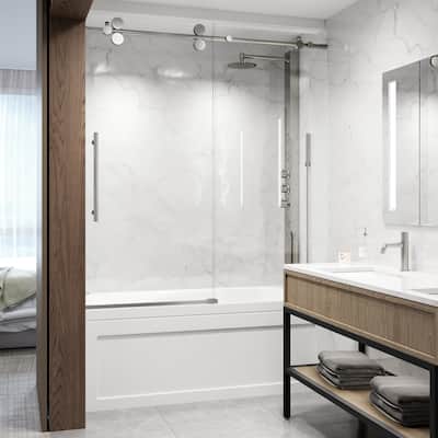 VIGO Elan 56" to 60" W x 66" H Frameless Sliding Tub Door