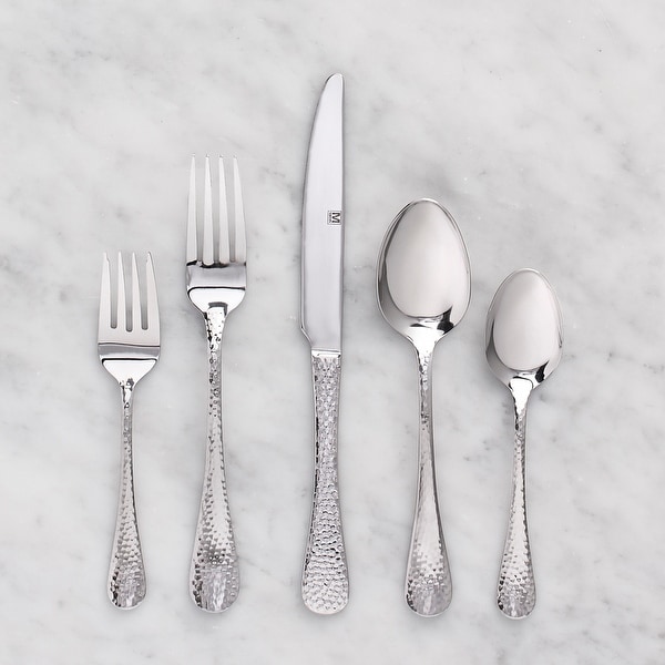 Flatware Hammered Stainless Steel 20PC Set Polaris - 9" x 0'5". Opens flyout.