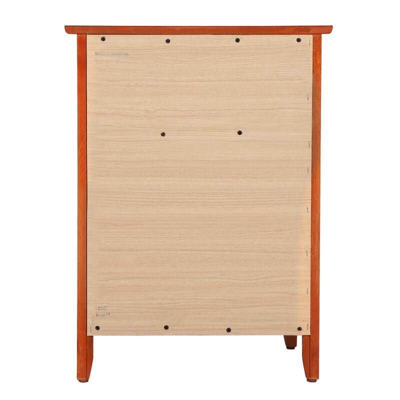 Oak Transitional Nightstand with Drawer and Cabinet