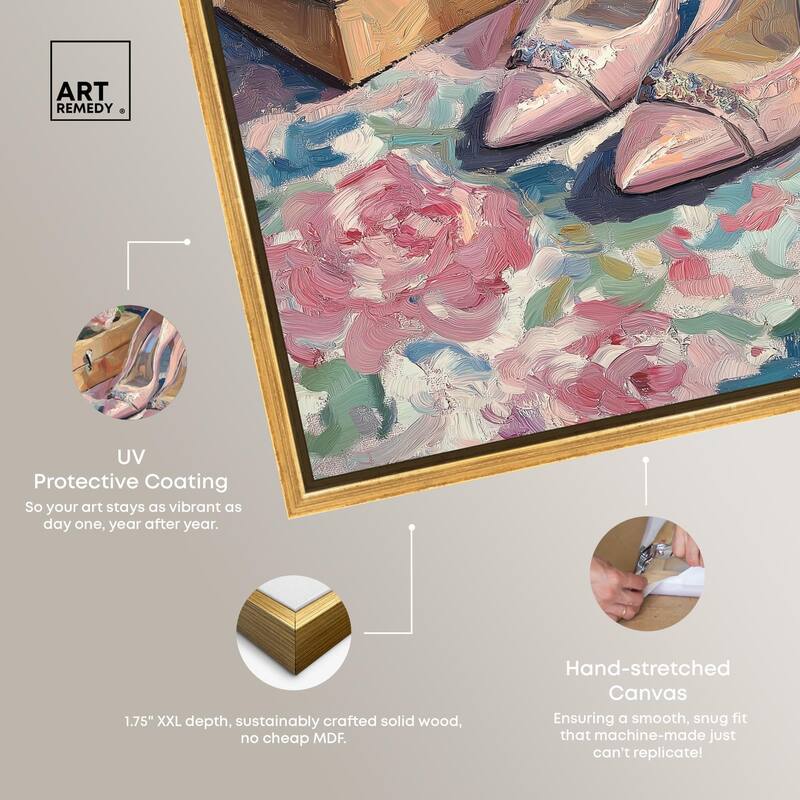 Shoes and the Roses Canvas by Art Remedy