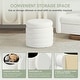 preview thumbnail 10 of 10, Bayville 16" Tall Sherpa Round Ottoman With Storage