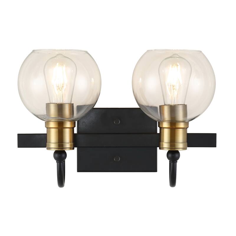Kurtz Iron/Glass Rustic Vintage LED Vanity Light, by JONATHAN Y