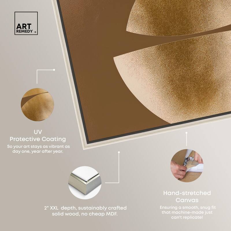 Golden Crescents II Canvas by Art Remedy