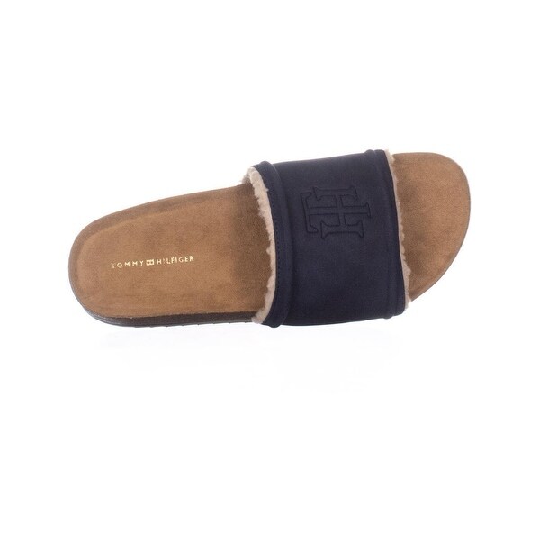 tommy hilfiger furry slides
