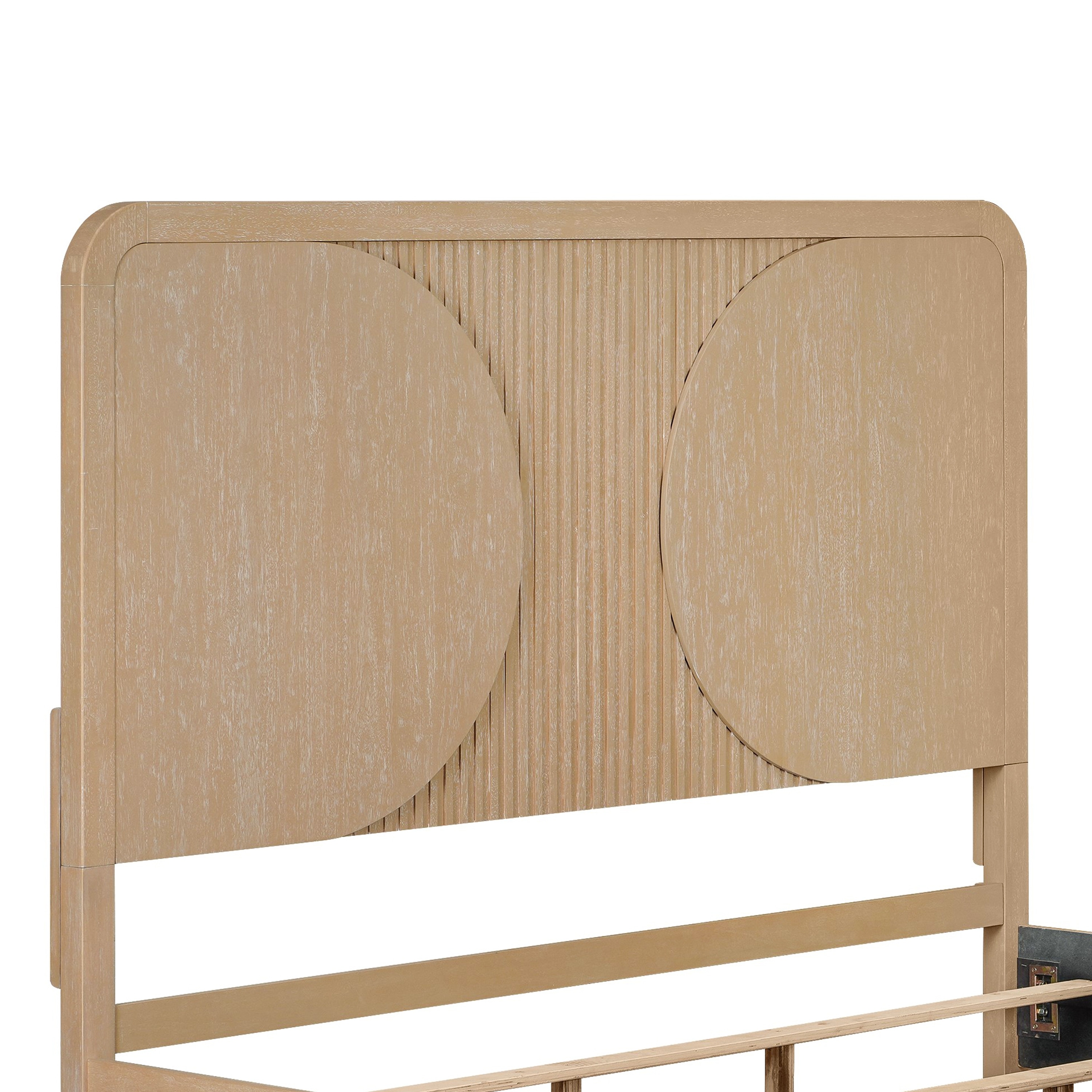 Furniture of America Adrienne Modern Rustic Solid Wood Fluting Panel Bed