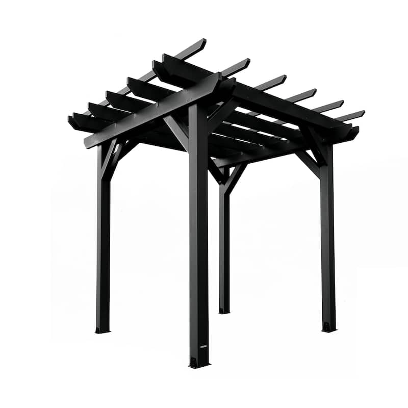 Highwood Bodhi 8 x 8 Recycled Plastic Pergola - Black