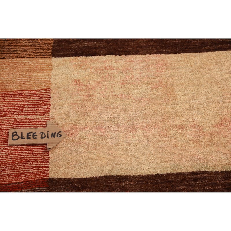 Modern Gabbeh Kashkoli Vegetable Dye Square Rug Handmade Wool Carpet - 10'10"x 11'2"