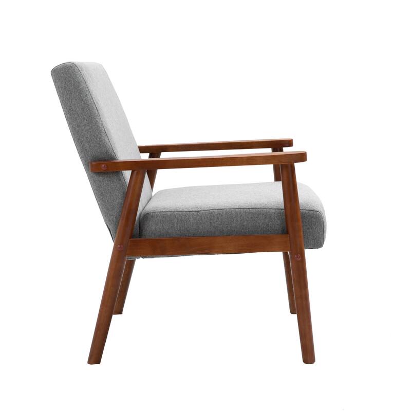 Mid-century Modern Solid Wood Armchair