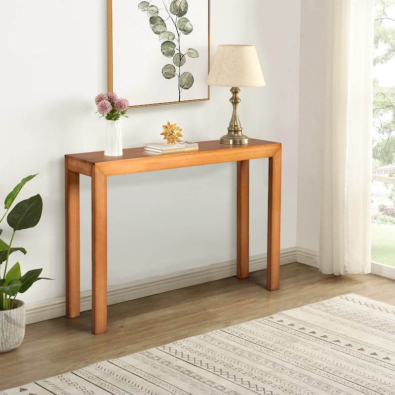 Pinewood Entryway Table Console with Sturdy Surface 220 lbs - 46.1 x 11.8 x 31.9 in