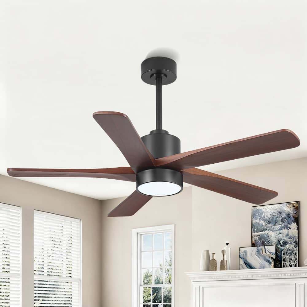 WINGBO 54" and 64" 5 ABS Blades DC Motor Indoor Ceiling Fan with Light & Remote