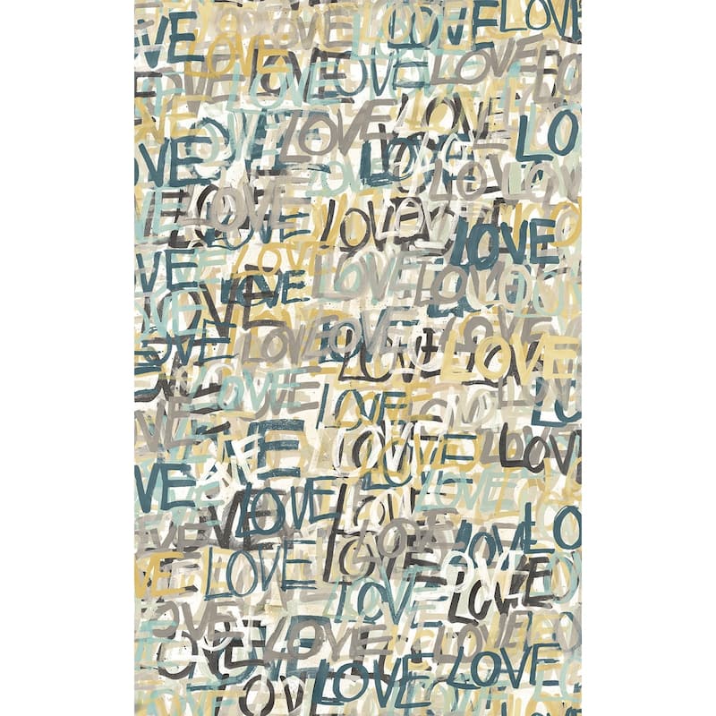 Indio Neutral Love Scribble Wallpaper