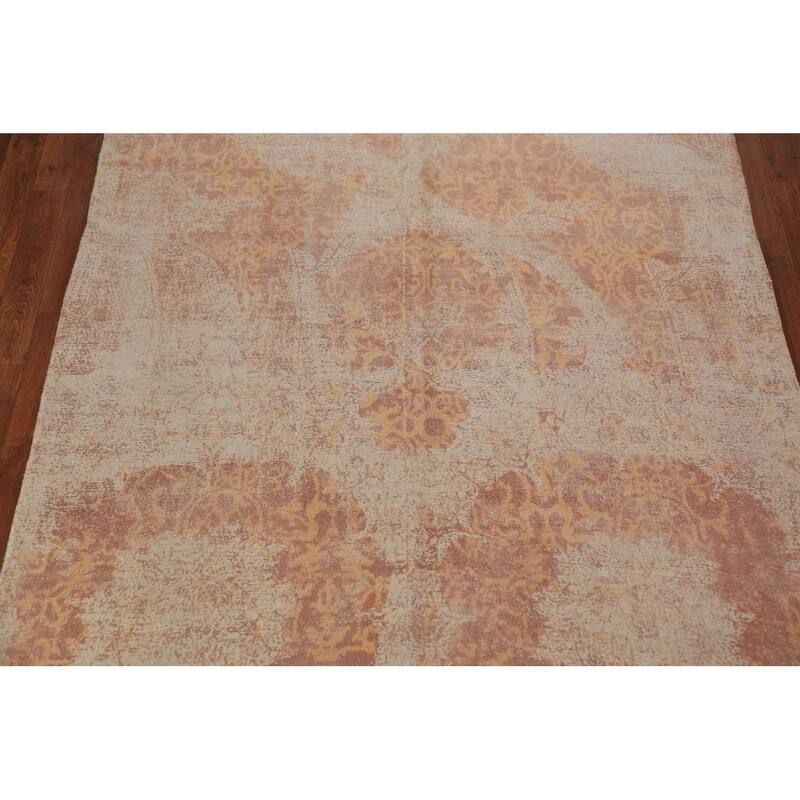 Abstract Indian Rug Hand-Knotted Wool Carpet - 5'2"x 7'4"