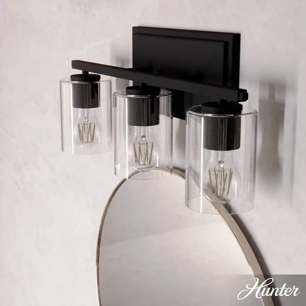 slide 2 of 10, Hunter Kerrison Bathroom Vanity Wall Light - Contemporary, Industrial, Transitional - Damp Rated! 21" - 3 Light - Natural Iron