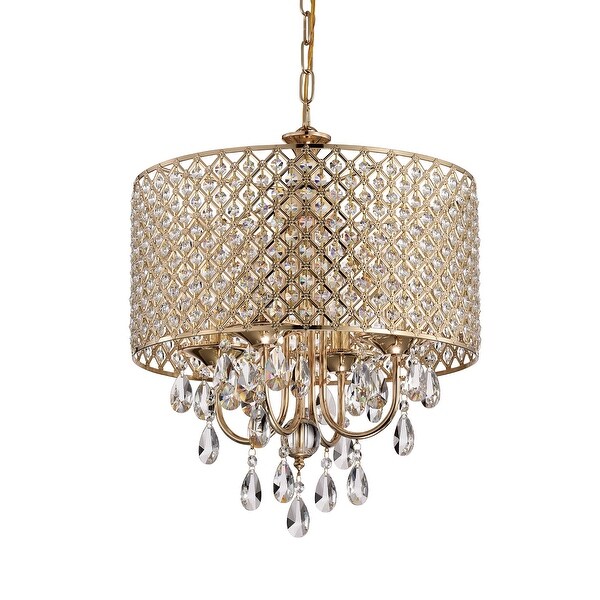Drum light with crystals best sale