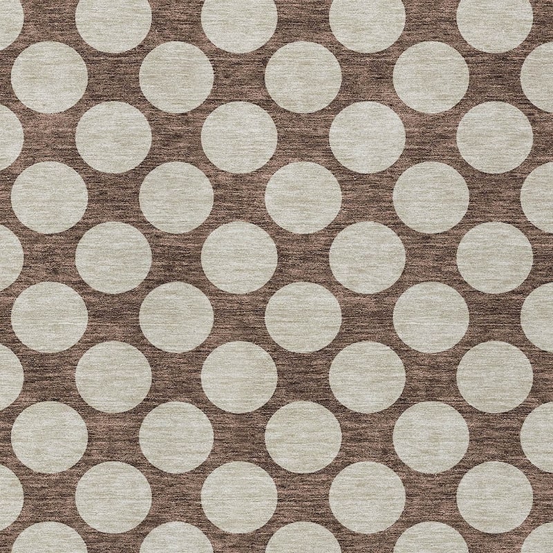 HomeRoots Polka Dot Transitional Rectangle Outdoor Rug