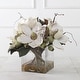 preview thumbnail 2 of 3, Uttermost 60197 Dobbins Magnolia 15-3/4" Tall Glass and Stone Faux